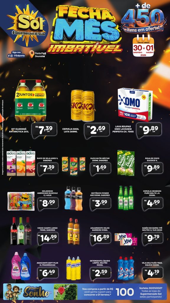 Fecha Mês Imbatível é no Supermercado Sol Fecha Mês Imbatível é no Supermercado Sol