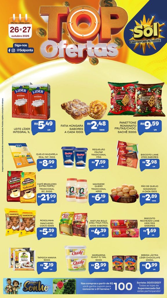 Veja as Top Ofertas do Supermercado Sol