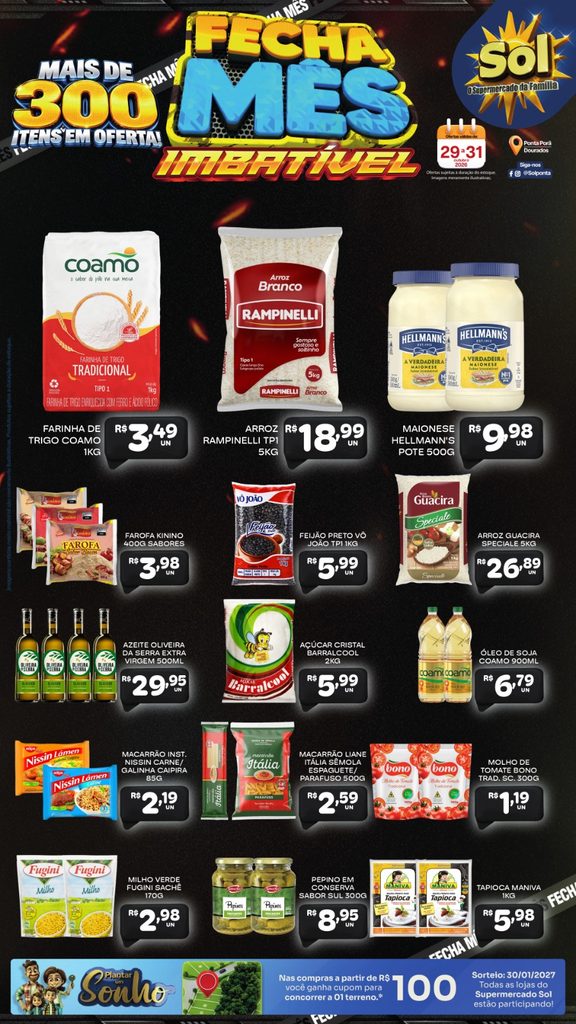 Fecha Mês Imbatível no Supermercado Sol