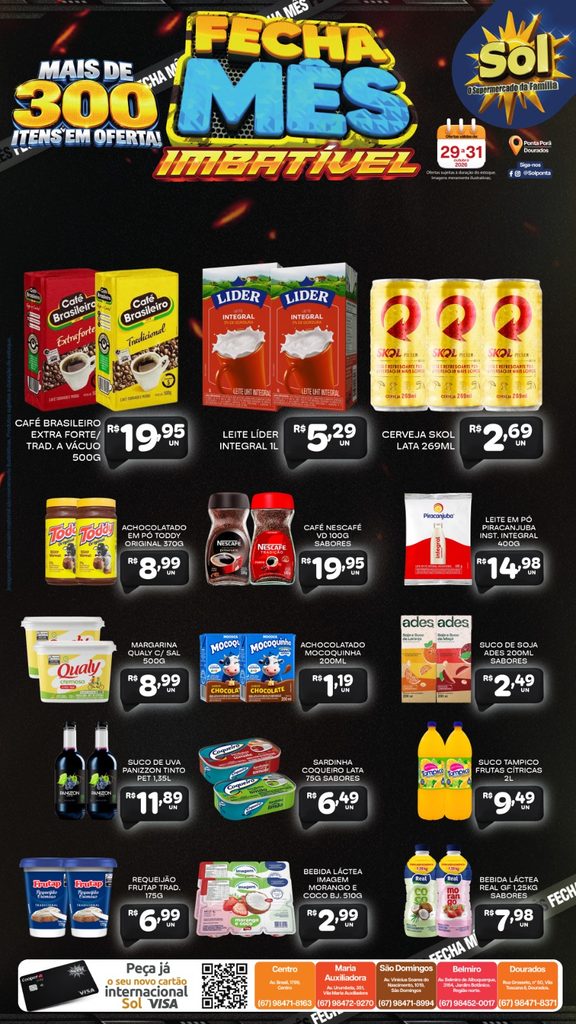 Fecha Mês Imbatível no Supermercado Sol